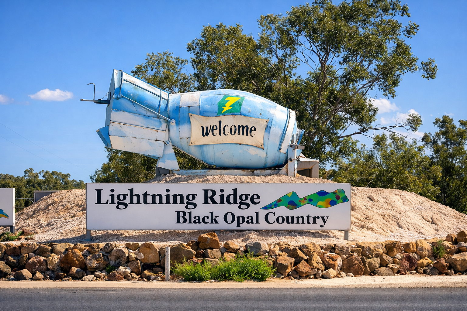 Lightning Ridge Sign
